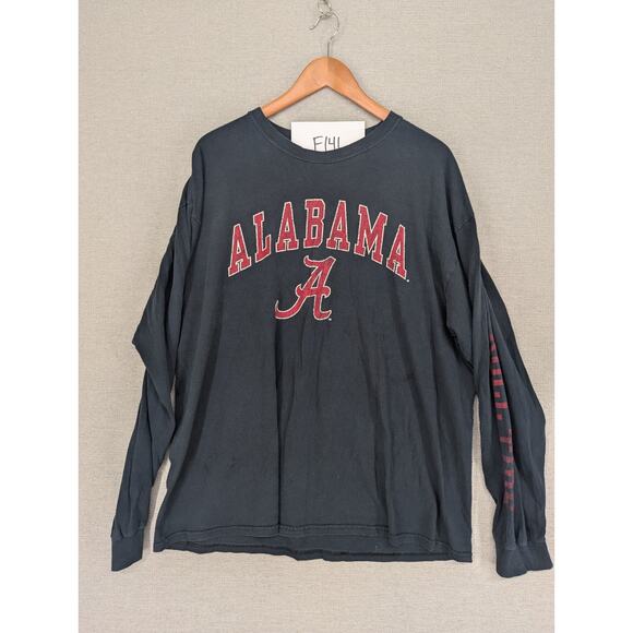 Alabama Roll Tide TShirt Size XL Blue Long Sleeved -0825F141 - Picture 8 of 8